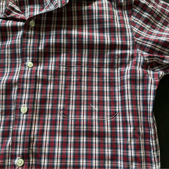 LAND’S END Red Plaid Shirt - Picture 7 of 7